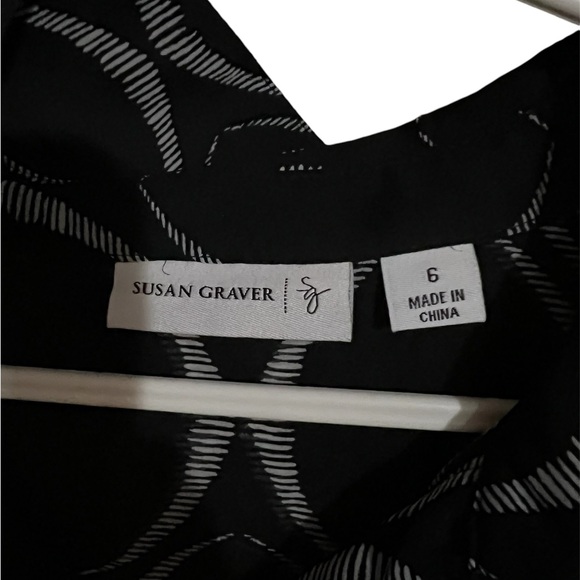 Susan Graver Patterned Sheer Blouse - Picture 3 of 4